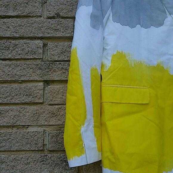 Salvatore Ferragamo men 42R Gray, White, and Yellow Blazer sport coat in… - Picture 6 of 8